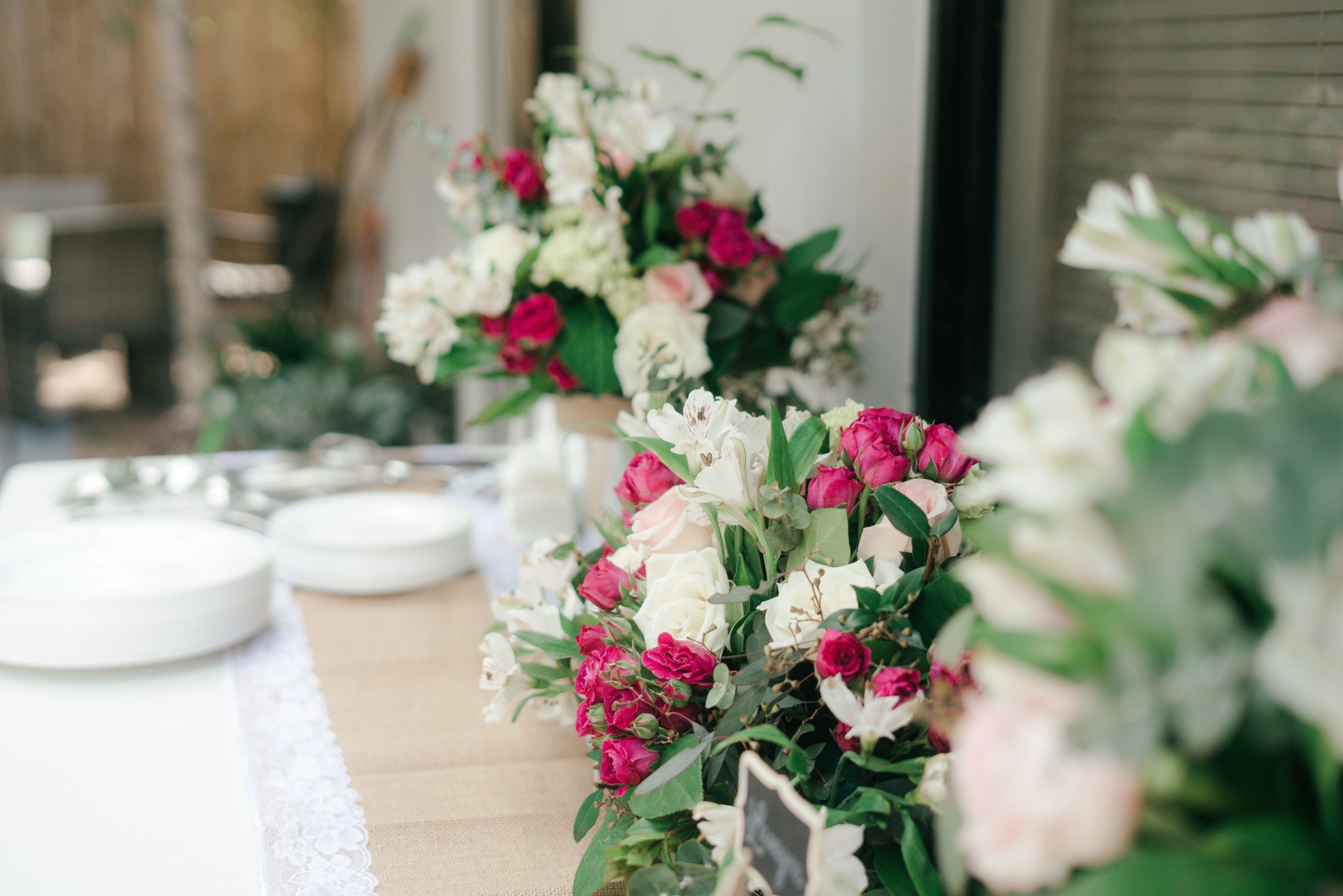 Decoración para boda civil sencilla en casa